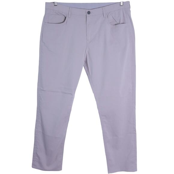 FAHERTY Movement 5 Pocket Pants Fossil Gray Straight Fit Chino Men's 38